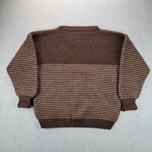 Black Sheep Sweater Men's M Oiled Wool England‎ Heavy Knit Chunky Brown